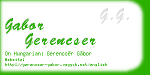 gabor gerencser business card